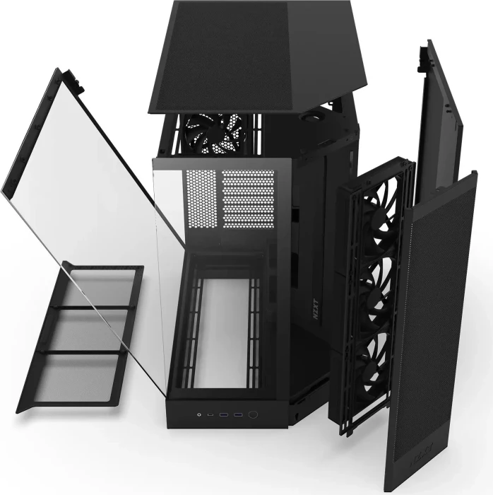 NZXT H9 Flow [2025] Black, schwarz, Glasfenster