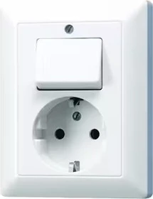 Jung Serie CD SCHUKO Steckdose 16A 250V mit Schalter, alpinweiß