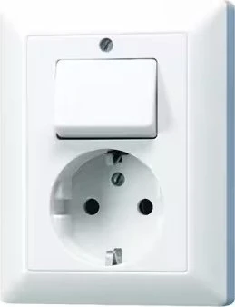 Jung Serie CD SCHUKO Steckdose 16A 250V mit Schalter, alpinweiß