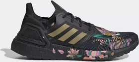 adidas Ultraboost 20 core black/gold metallic/signal coral (Herren)