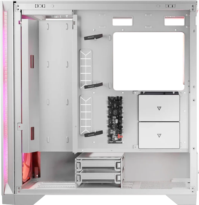 Modecom Volcano Expanse T Apex ARGB Midi, weiß, Glasfenster