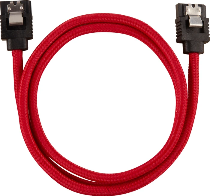 Corsair Premium Sleeved SATA 6Gb/s Kabel rot 0.6m