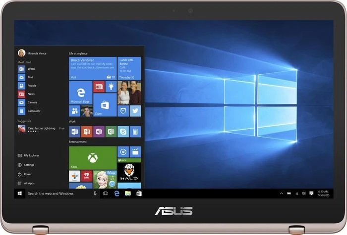 ASUS ZenBook Flip UX360UAK-BB355T, Icicle Gold, Core i7-7500U, 8GB RAM, 256GB SSD, DE