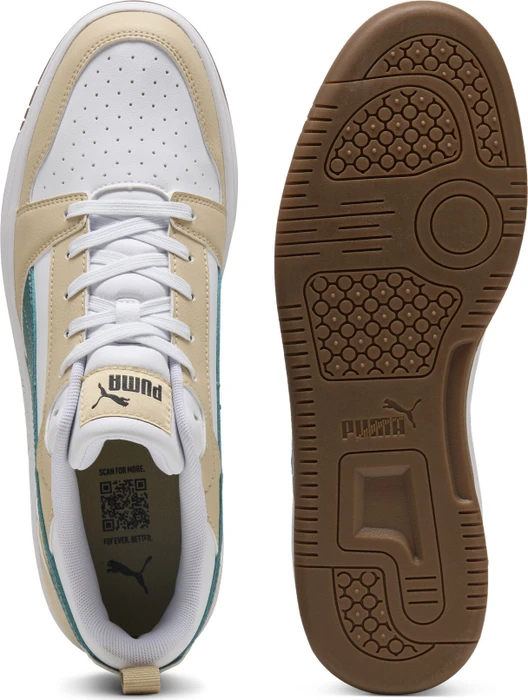Puma Rebound V6 Low toasted almond/emerald ice/puma white