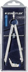 Staedtler Mars comfort 551 Präzisionszirkel Metall, Universaladapter, silber, Klappdeckeletui