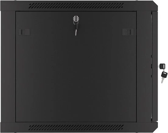 Lanberg WF01 Series 19" Wandschrank 9HE, hängend, Flatpack, V2, Glastür, IP20, RAL 9004, 600mm tief