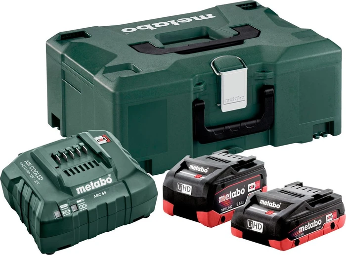 Metabo Starterset 18V, 4.0/5.5Ah, Li-Ionen/LiHD, 2 Akkus [9.5Ah] [171Wh]