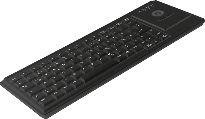 Contour Design Active Key kompakte Tastatur mit Trackball, schwarz, USB, US