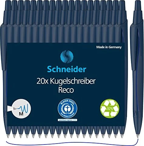 Schneider Reco Kugelschreiber dunkelblau, 20er-Pack