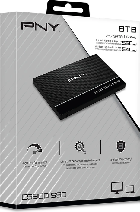 PNY CS900 8TB, 2.5" / SATA 6Gb/s