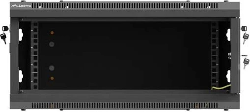 Lanberg WF01 Series 19" Wandschrank 4HE, hängend, Flatpack, Gitternetztür, IP20, RAL 9004, 600mm tief