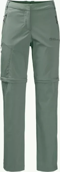 Jack Wolfskin Glastal Zip Away Zip-Off Hose lang picnic green (Damen)