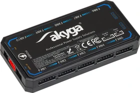 Akyga AK-CA-73, Licht- und Lüftersteuerung, schwarz, 10-fach