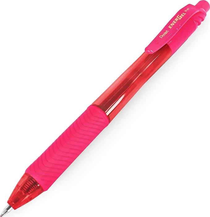 Pentel EnerGel X BL107 0.7mm/0.35mm Gelroller rosa/transparent, 3er-Pack