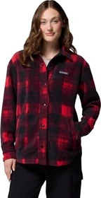 Columbia Benton Springs Fleece Hemd langarm mountain red/omblur tonal (Damen)