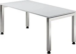 Hammerbacher Ergonomic Plus J-Serie VJS16/5/S Schreibtisch 160x80cm grau/silber