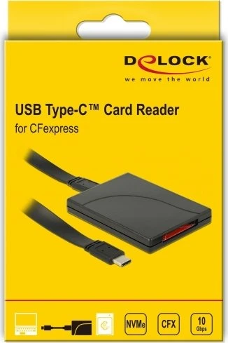 DeLOCK CFexpress 2.0 Type B Single-Slot-Cardreader, USB-C 3.1 [Buchse]
