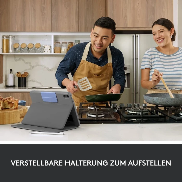 Logitech Rugged Folio für iPad 10, grau, DE