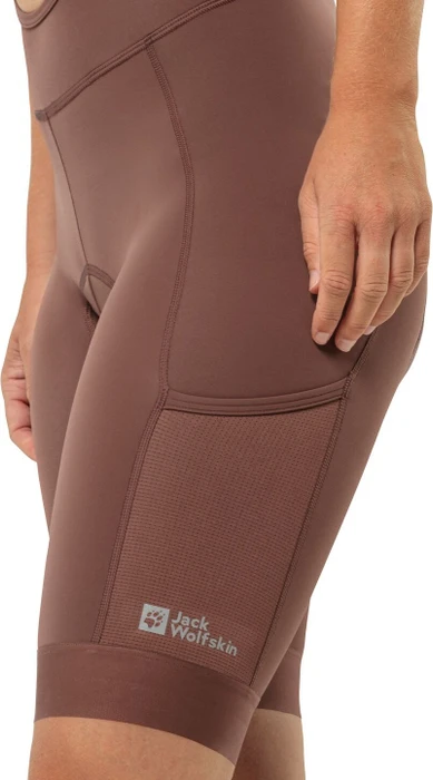 Jack Wolfskin Morobbia Bib Shorts Fahrradhose kurz dark rust (Damen)