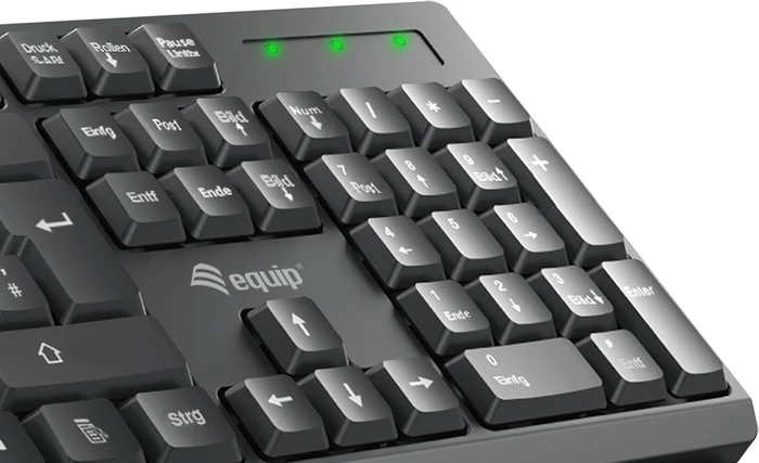 Equip Kabelloses Tastatur- und Mausset schwarz, USB, DE