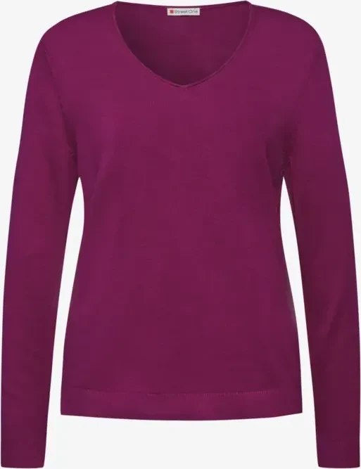 Street One V-Neck Pullover berry paradise (Damen)