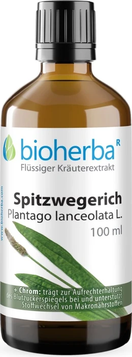 Bioherba Spitzwegerich Plantago lanceolata L. Tropfen Tinktur, 50ml
