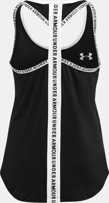 Under Armour Knockout Funktionsshirt ärmellos schwarz/weiß (Junior)