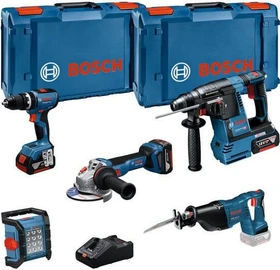 Bosch Professional Akku-Maschinenset inkl. L-Boxx + 3 Akkus 5.0Ah