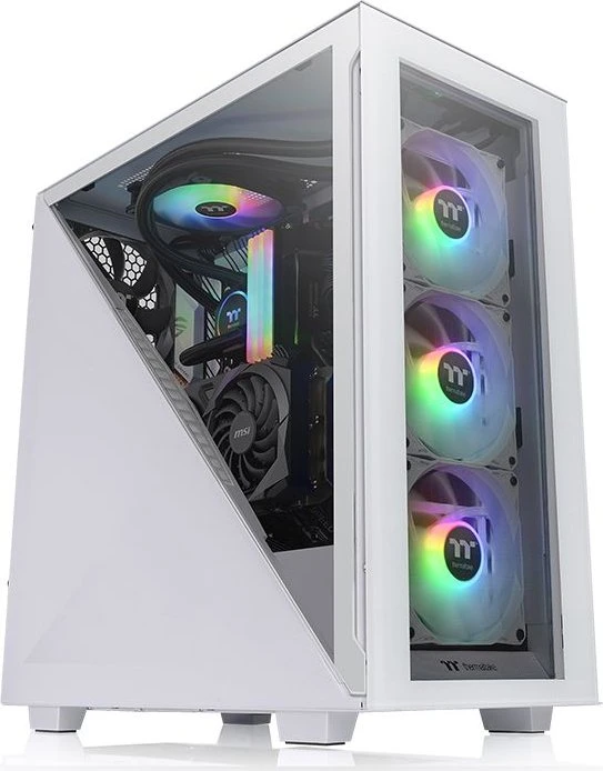 Thermaltake Divider 300 TG Snow Edition, weiß, Glasfenster