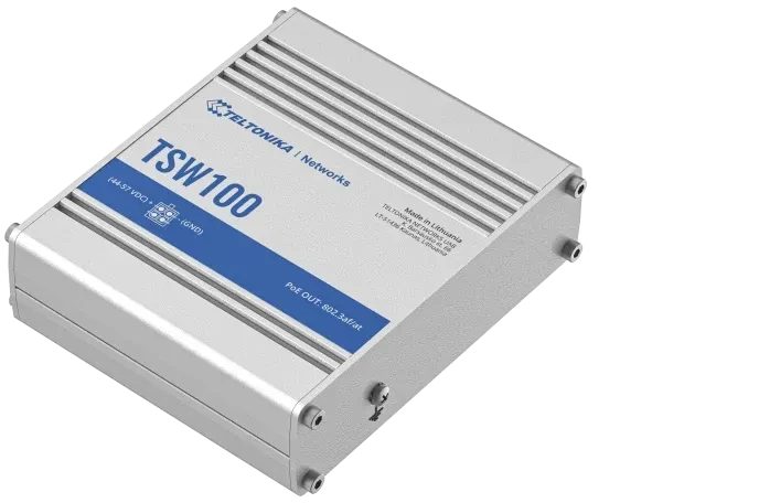 Teltonika TSW Industrial Gigabit Switch, 5x RJ-45, 120W PoE+