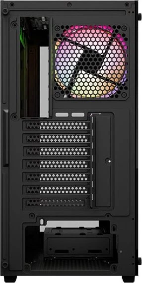 AeroCool Pivot Black, inkl. 3x Lüfter, Lüfter LED ARGB, Glasfenster
