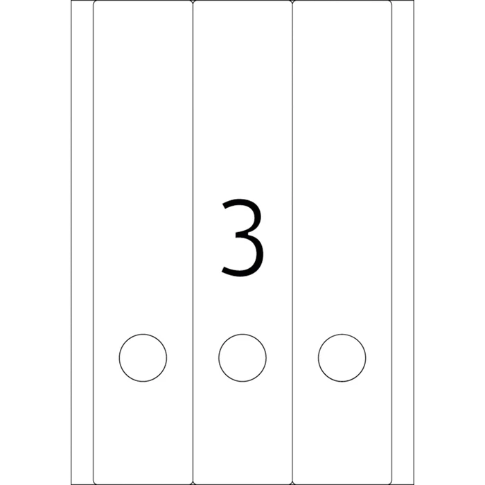 Herma Ordneretiketten Inkjet, 61x297mm, weiß, 25 Blatt (75 Etiketten)