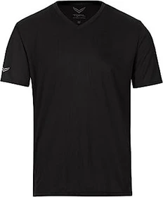 trigema V-Shirt Coolmax Funktionsshirt kurzarm schwarz