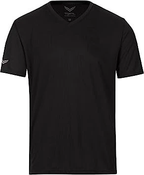 trigema V-Shirt Coolmax Funktionsshirt kurzarm schwarz
