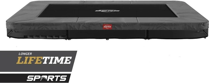Berg Ultim Favorit InGround 280x190cm Bodentrampolin grau