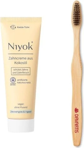 Niyok Zahncreme aus Kokosöl Zitronengras & Ingwer, 75ml