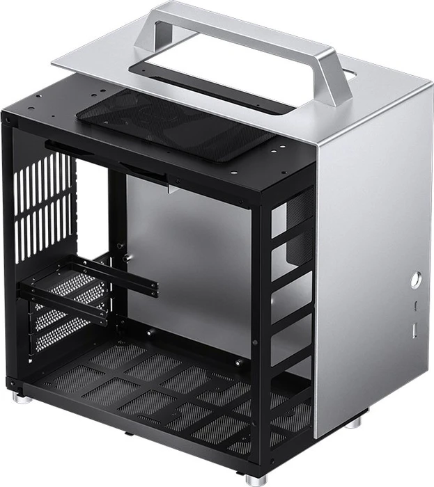 Jonsbo T8 PLUS Silver, silber, Glasfenster, Mini-ITX