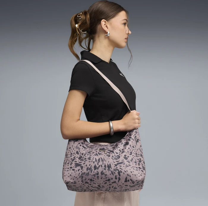Puma Pop Sloughy Hobo Schultertasche sandstone/animal aop