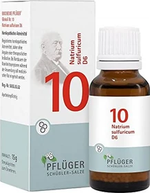 Schüßler-Salze 10 Natrium Sulfuricum D6 Globuli, 15g