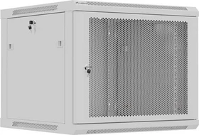 Lanberg WF01 Series 19" Wandschrank 9HE, hängend, Flatpack, Gitternetztür, IP20, RAL 7035, 600mm tief