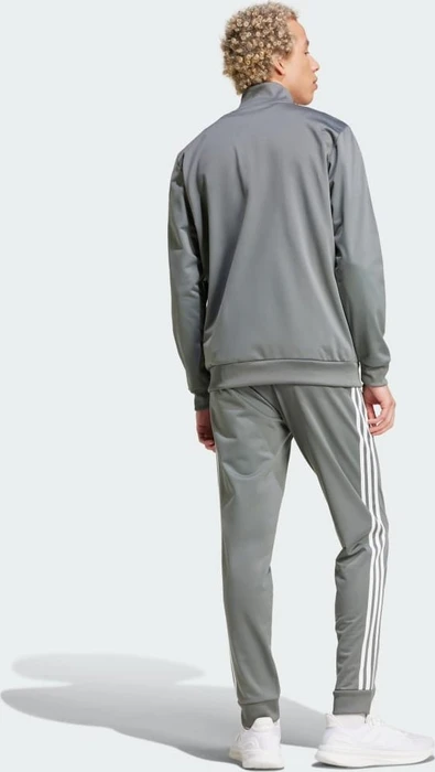 adidas Basic 3-Streifen Tricot Trainingsanzug grey four (Herren)