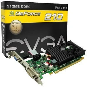 EVGA GeForce 210, 512MB DDR2, VGA, DVI, HDMI