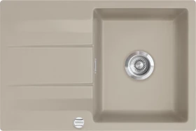 systemceram Genea 75 F Einbau Becken reversibel mit Ablauffernbedienung fango