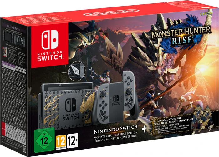 Nintendo Switch - Monster Hunter: Rise Bundle schwarz/grau