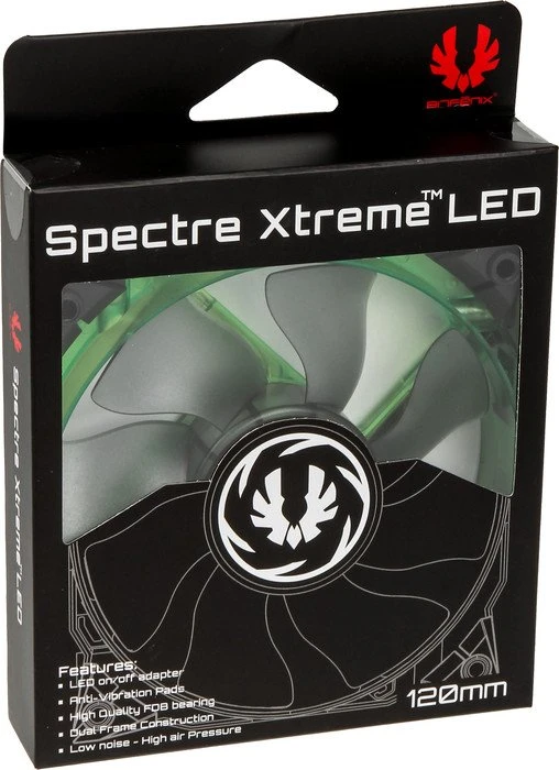 BitFenix Spectre Xtreme LED schwarz/grün, 120mm