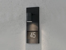 Konstsmide Modena GU10 35W 16cm Hausnummernleuchte 1-flammig schwarz