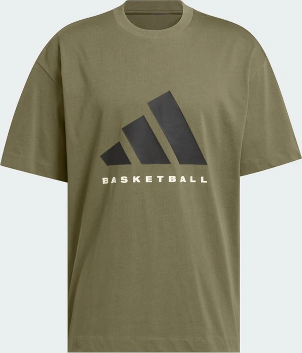 adidas Basketball genderneutral T-Shirt kurzarm olive strata