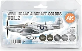 AK-Interactive 3rd Gen Acrylic Colors WWII USAAF Aircraft Colors Vol2 Farbset