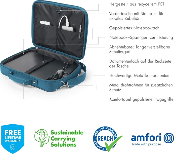Dicota Eco Multi Base 14-15.6" Notebooktasche, blau