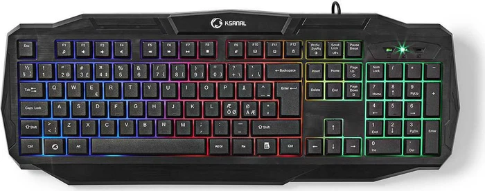 Nedis Gaming Tastatur, LEDs RGB, schwarz, USB, ND